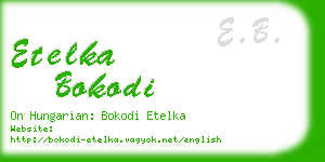 etelka bokodi business card